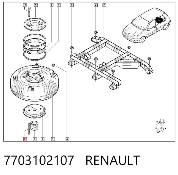 Болт крепления масляного насоса 7703102107 Renault (RVI)