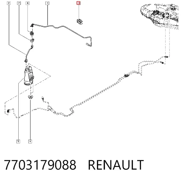 Фиксатор упора капота 7703179088 Renault (RVI)