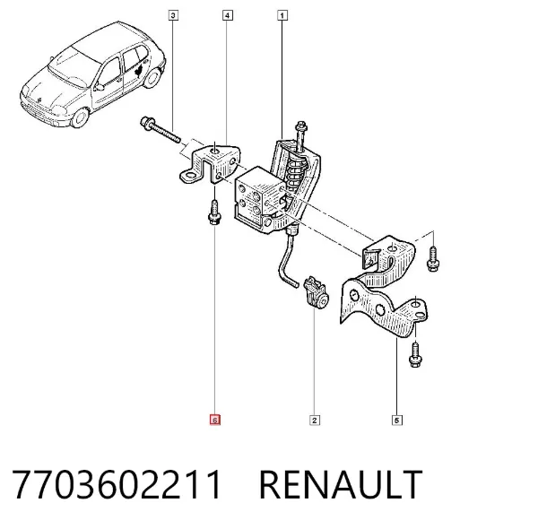 Болт нижнего рычага 7703602211 Renault (RVI)
