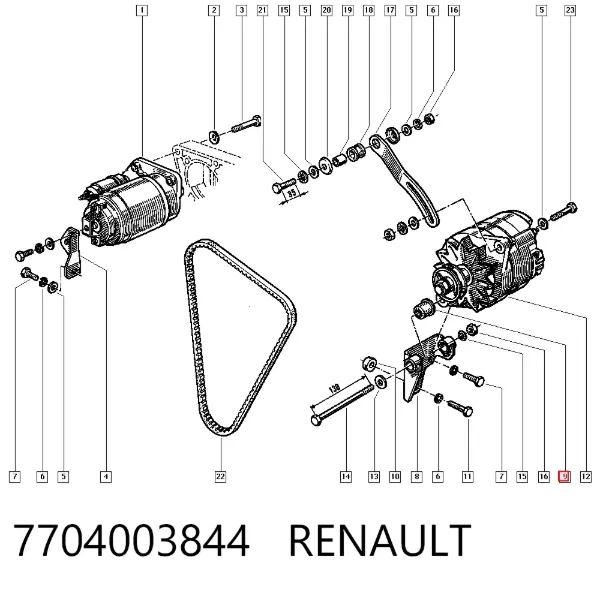 Сайлентблок задней балки 7704003844 Renault (RVI)