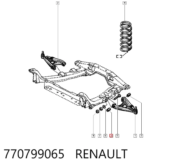 Сайлентблок переднего рычага 770799065 Renault (RVI)