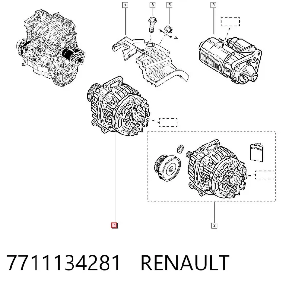 Генератор 7711134281 Renault (RVI)