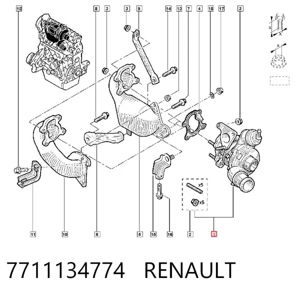 Турбина 7711134774 Renault (RVI)