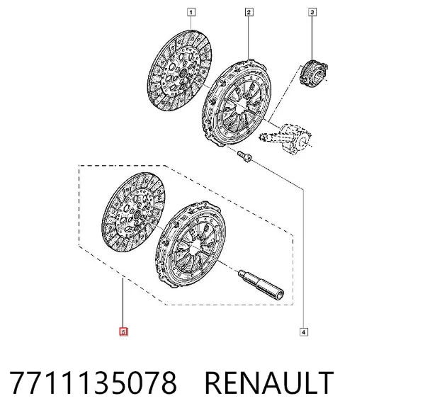 Сцепление 7711135078 Renault (RVI)