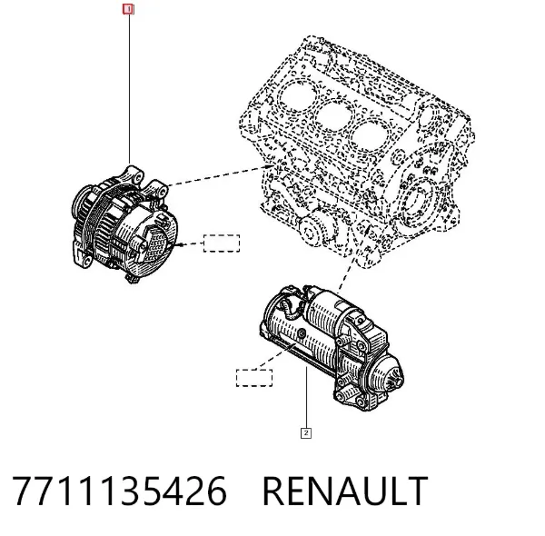 Генератор 7711135426 Renault (RVI)