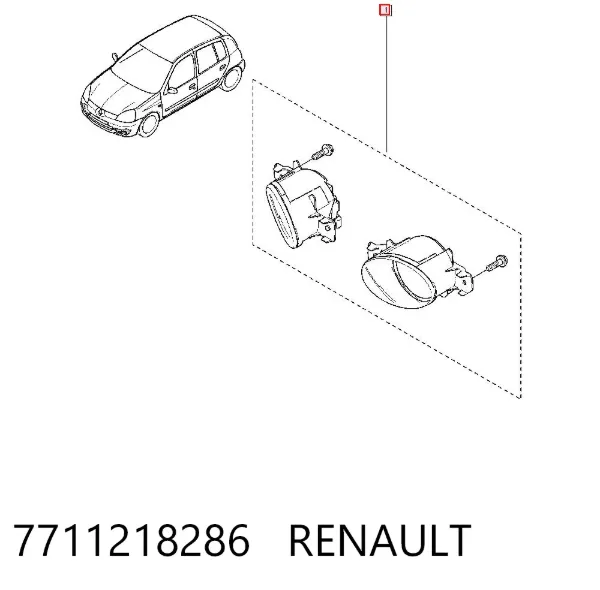 Противотуманки Renault Clio II