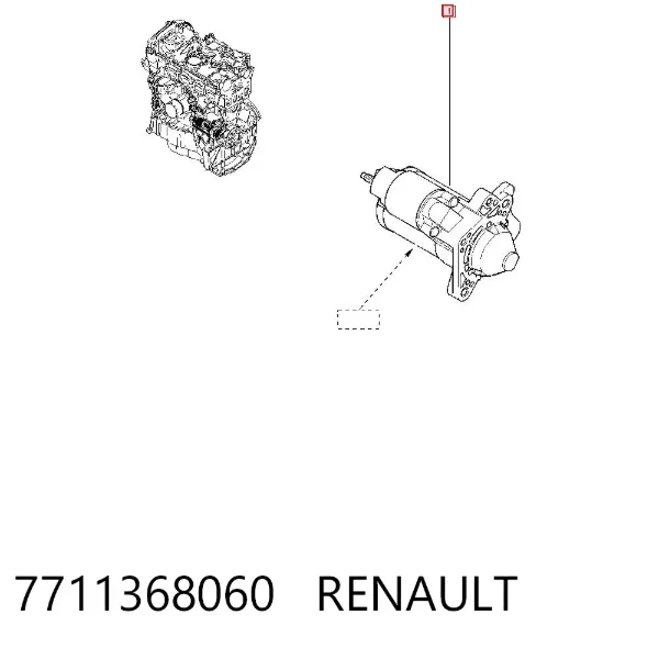 Стартер 7711368060 Renault (RVI)