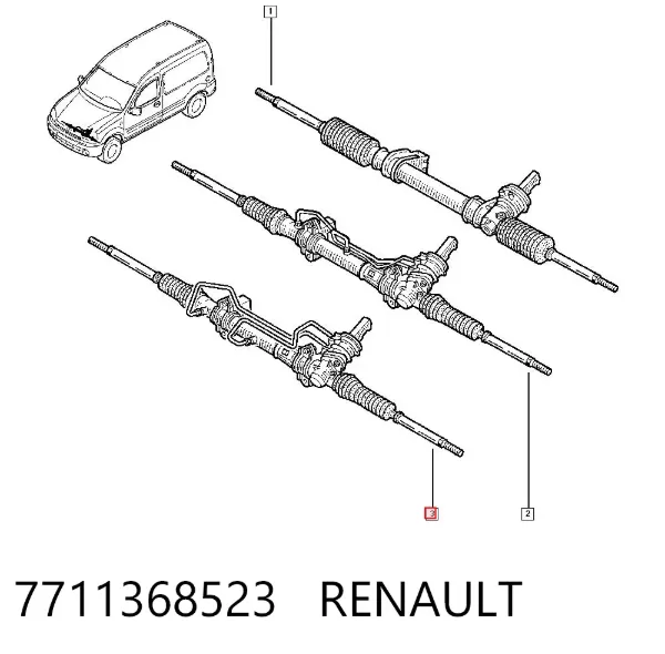 Рулевая рейка 7711368523 Renault (RVI)
