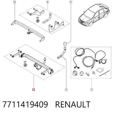 Фаркоп (шар) прицепного устройства RENAULT 7711419409