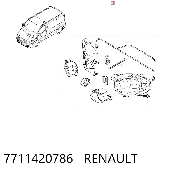 Противотуманки 7711420786 Renault (RVI)