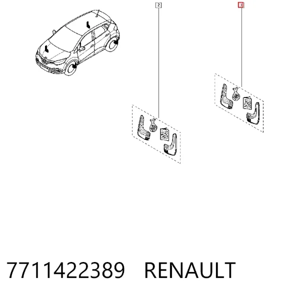 Задние брызговики 7711422389 Renault (RVI)