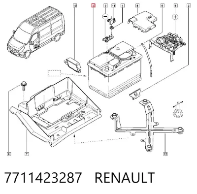 Автомобільний акумулятор Рено 110 А/г 12 В (7711423287)