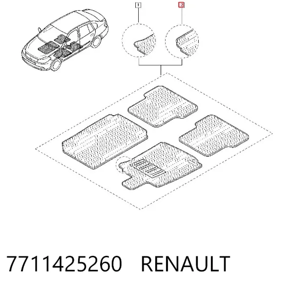 Коврики 7711425260 Renault (RVI)