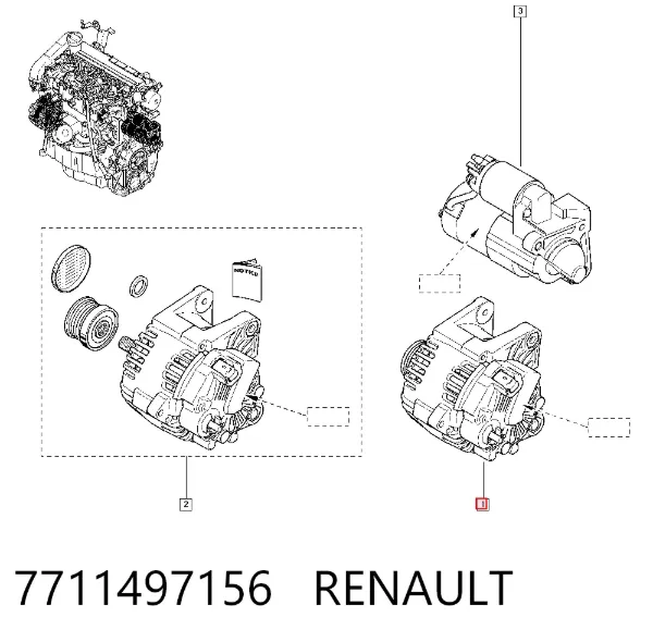 Генератор 7711497156 Renault (RVI)