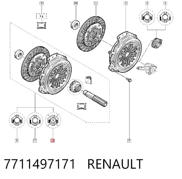 Сцепление 7711497171 Renault (RVI)