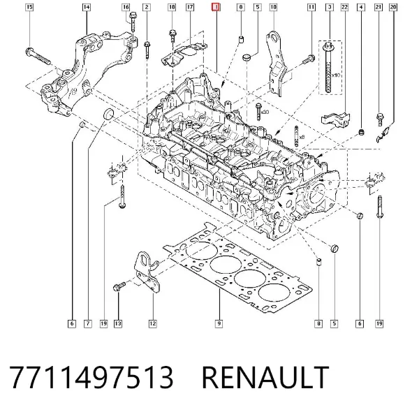 ГБЦ 7711497513 Renault (RVI)