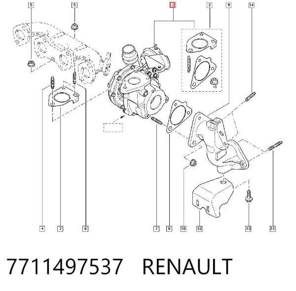 Турбина 7711497537 Renault (RVI)