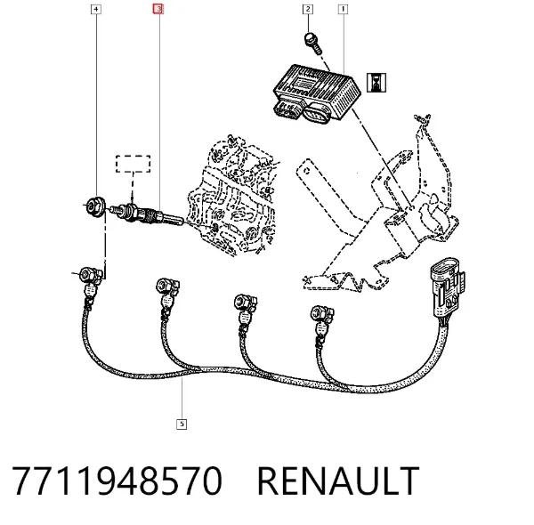 Свечи накала 7711948570 Renault (RVI)