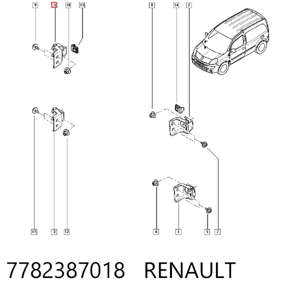 Петля двери передней 7782387018 Renault (RVI)