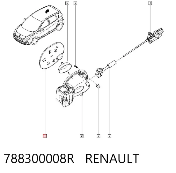 Лючок бензобака 788300008R Renault (RVI)