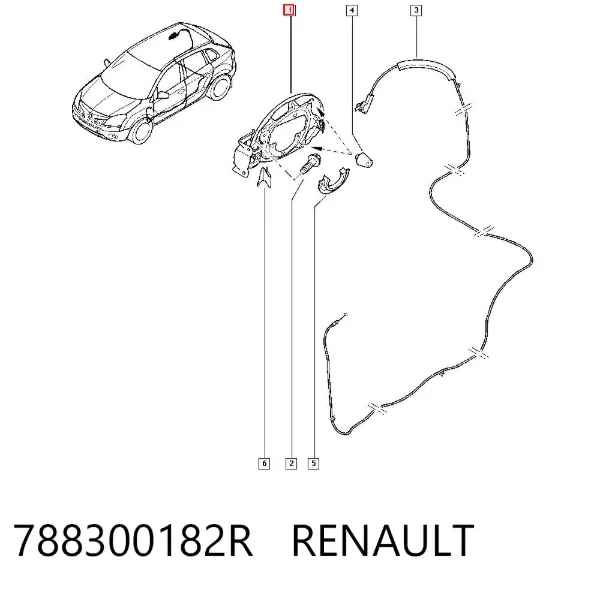 Лючок бензобака 788300182R Renault (RVI)