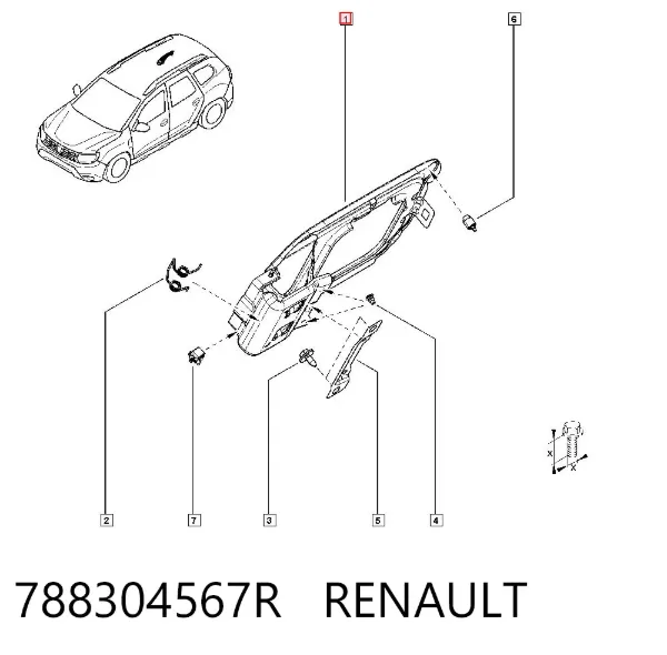 Лючок бензобака 788304567R Renault (RVI)