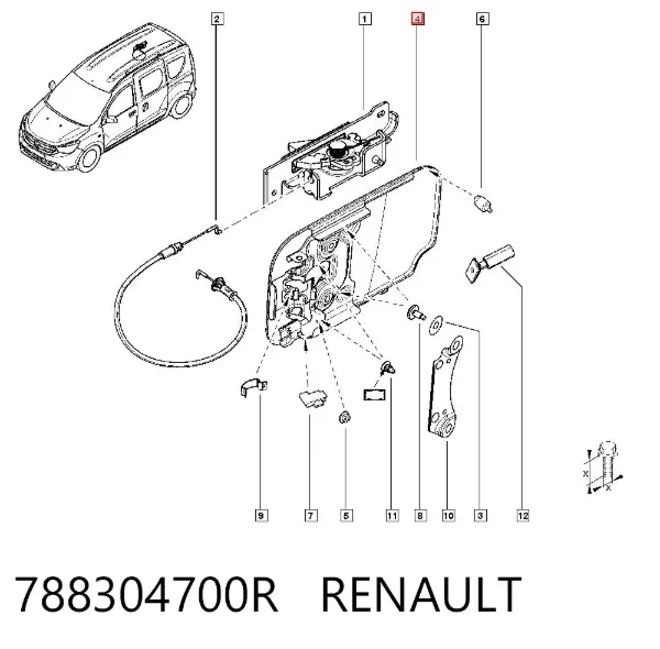 Лючок бензобака 788304700R Renault (RVI)