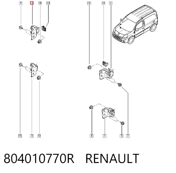 Петля двери передней 804010770R Renault (RVI)