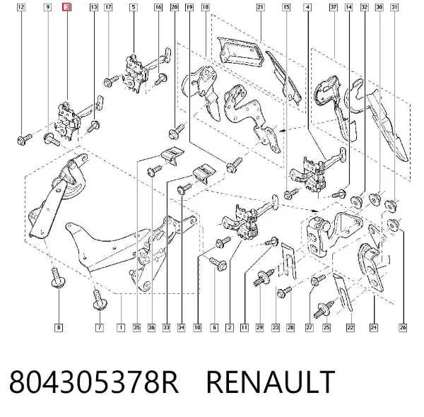 Ограничитель двери 804305378R Renault (RVI)