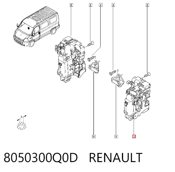 Замок водительской двери 8050300Q0D Renault (RVI)