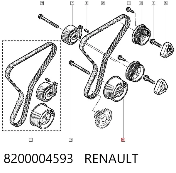 Паразитный ролик ГРМ 8200004593 Renault (RVI)