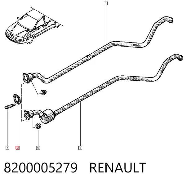 Прокладка глушителя 8200005279 Renault (RVI)
