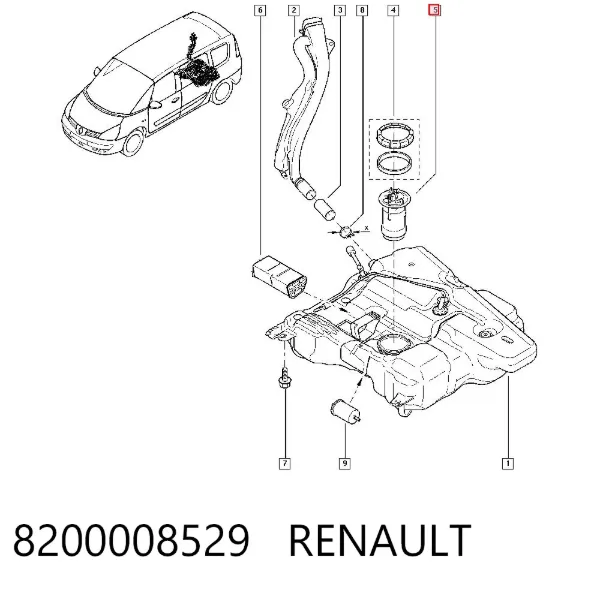 Датчик уровня топлива 8200008529 Renault (RVI)