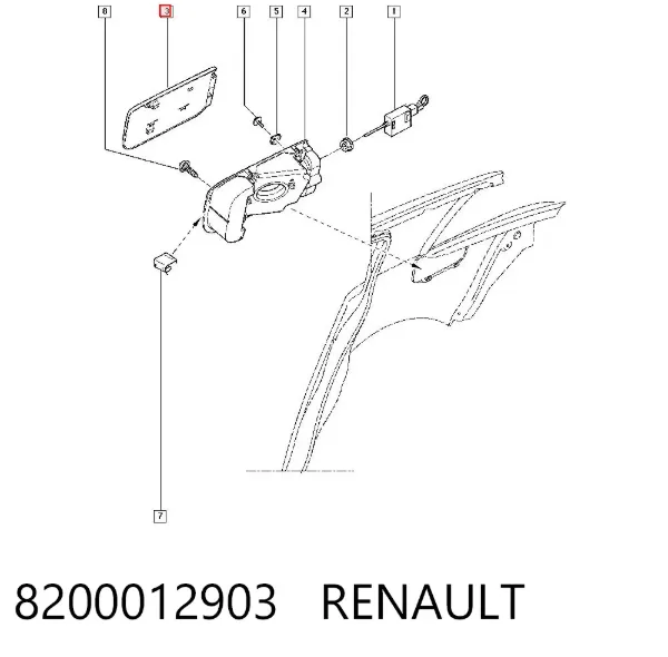 Лючок бензобака 8200012903 Renault (RVI)
