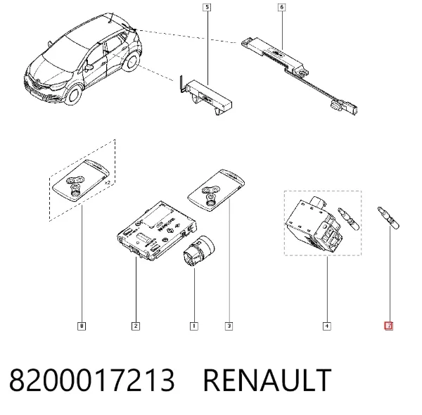 Болт крепления механизма блокировки рулевого колеса 8200017213 Renault (RVI)