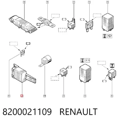 Модуль управления (ЭБУ) стеклоподъемниками RENAULT 8200021109