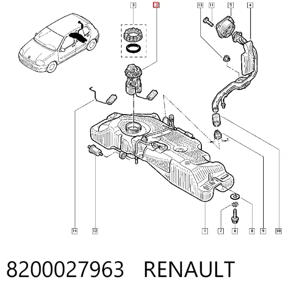 Бензонасос 8200027963 Renault (RVI)