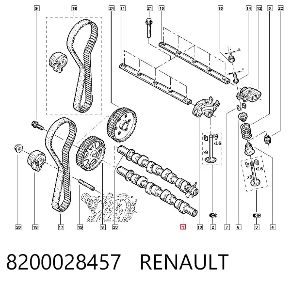 Распредвал 8200028457 Renault (RVI)