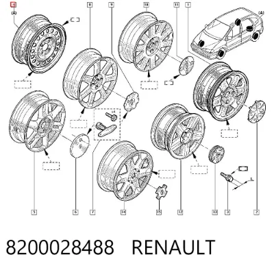 Диски колесные стальные (штампованные) RENAULT 8200028488