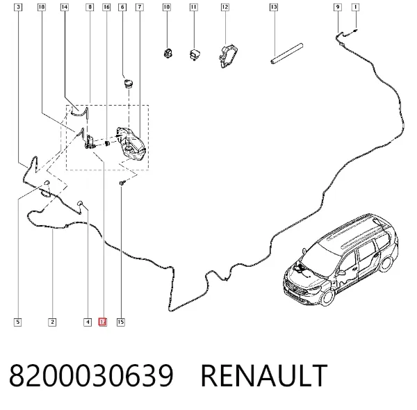 Моторчик омывателя 8200030639 Renault (RVI)