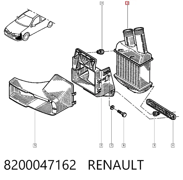 Интеркулер 8200047162 Renault (RVI)