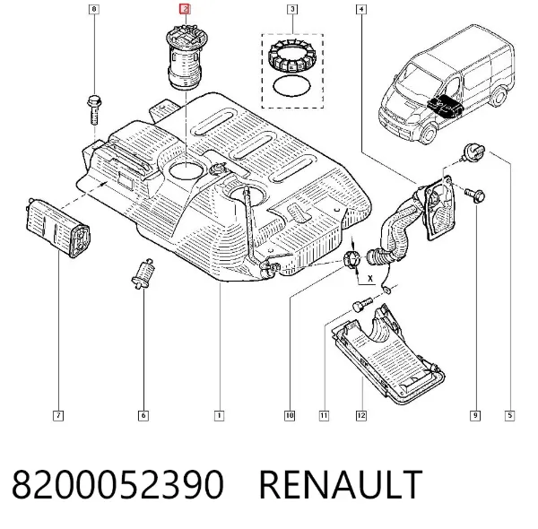 Бензонасос 8200052390 Renault (RVI)