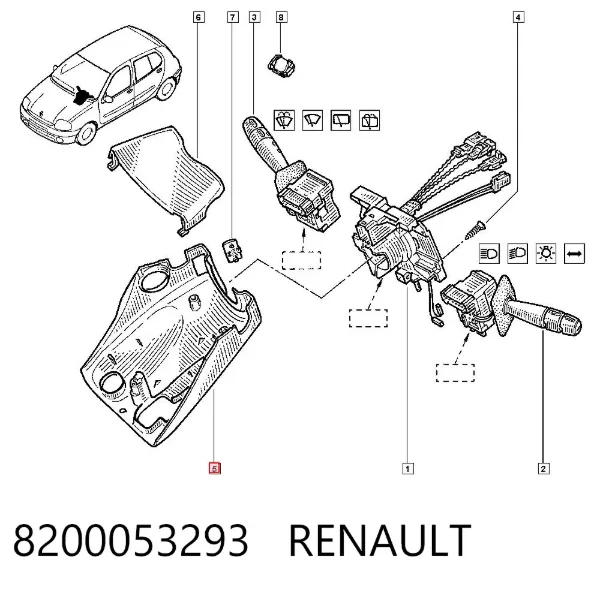 Защитный кожух рулевого механизма 8200053293 Renault (RVI)