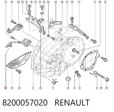 Тройник трубки сцепления RENAULT 8200057020