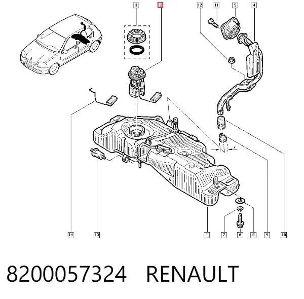 Бензонасос 8200057324 Renault (RVI)