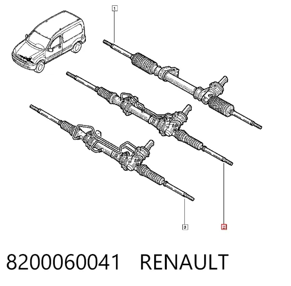 Рулевая рейка 8200060041 Renault (RVI)