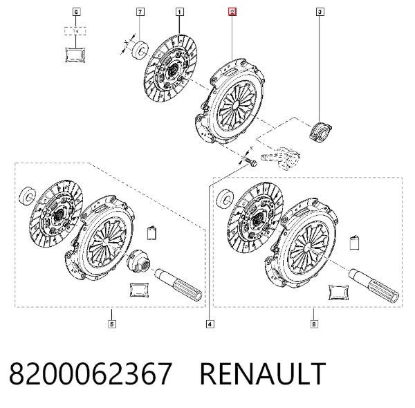 Корзина сцепления 8200062367 Renault (RVI)