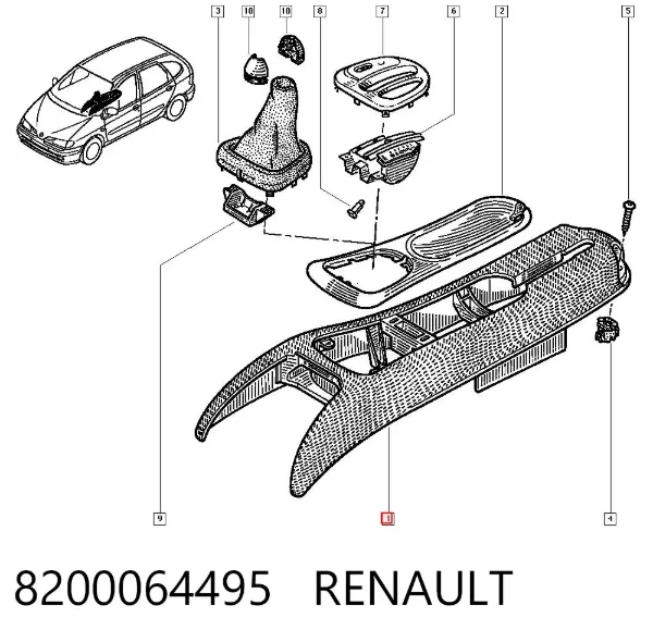 Консоль панели управления центральная 8200064495 Renault (RVI)