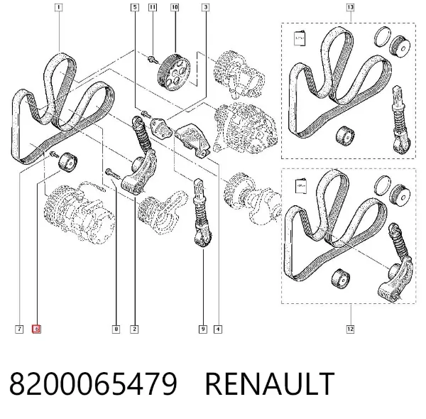 Паразитный ролик 8200065479 Renault (RVI)