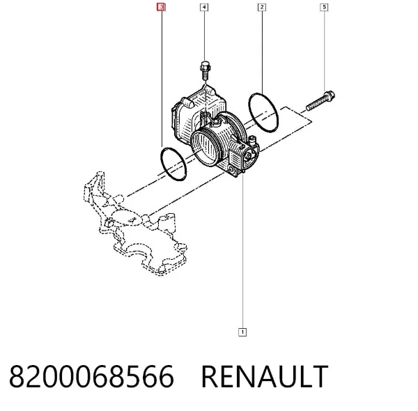 Прокладка дроссельной заслонки 8200068566 Renault (RVI)
